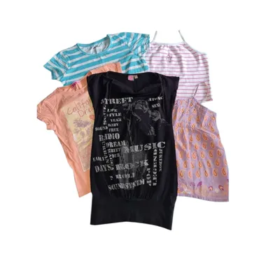 lot 5 hauts t-shirts fille 8 ans